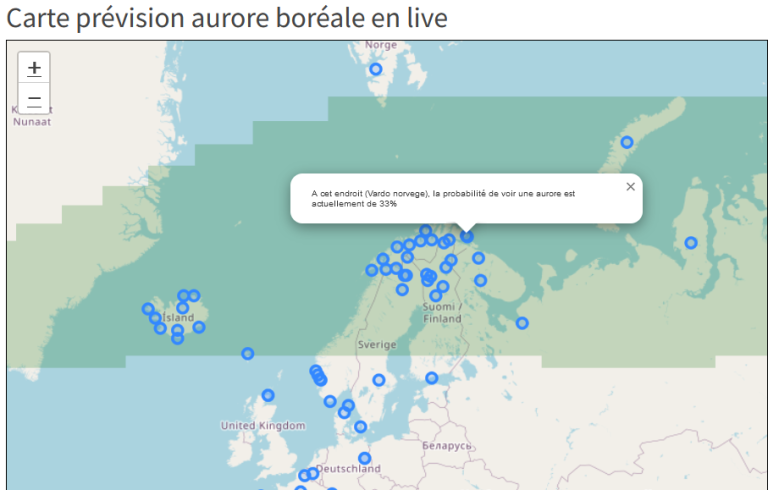 Prévision aurore boréale – Index KP