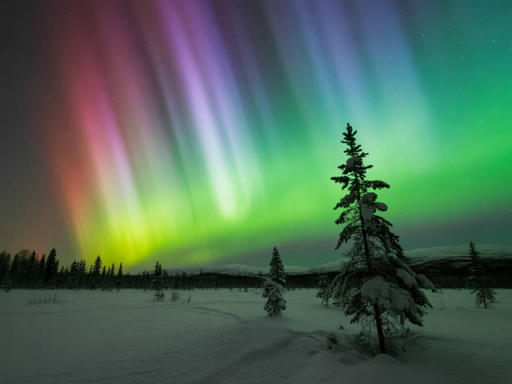 La couleur des aurores boréales